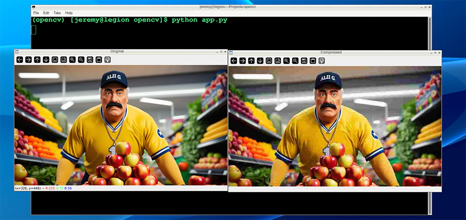 “OpenCV Image Compression”